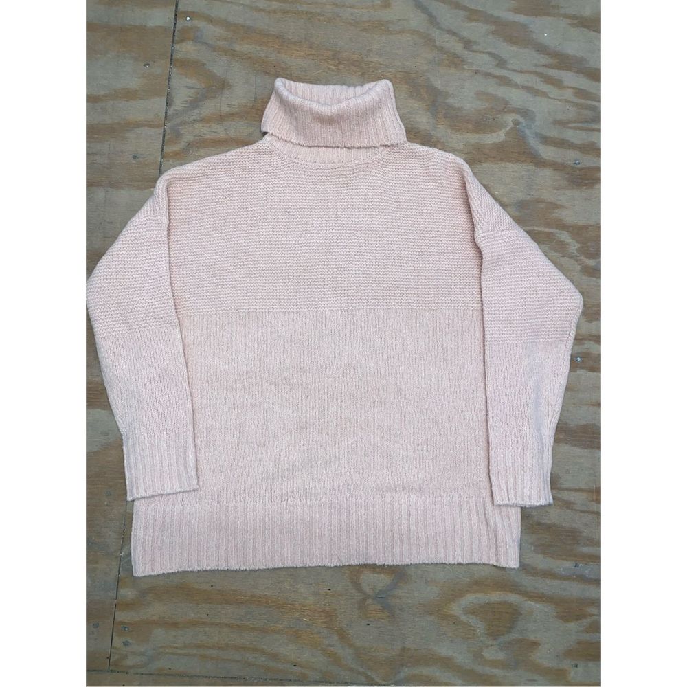 Anthology Knit Pale Pink Acrylic Blend Turtleneck Sweater Sz 16/18 (XL), MP $129